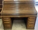 Rare Victorian Arts & Crafts Cutler Oak Roll Top Desk - Image 3