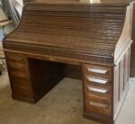 Rare Victorian Arts & Crafts Cutler Oak Roll Top Desk - Image 4