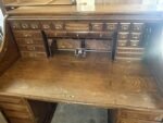 Rare Victorian Arts & Crafts Cutler Oak Roll Top Desk - Image 5