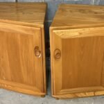 Pair of Modern Ercol Bedside Cabinets Single Door, Clean Condition