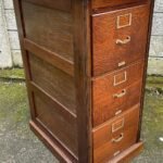 Rare Antique 3 Drawer Filing Cabinet