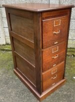 Rare Antique 3 Drawer Filing Cabinet