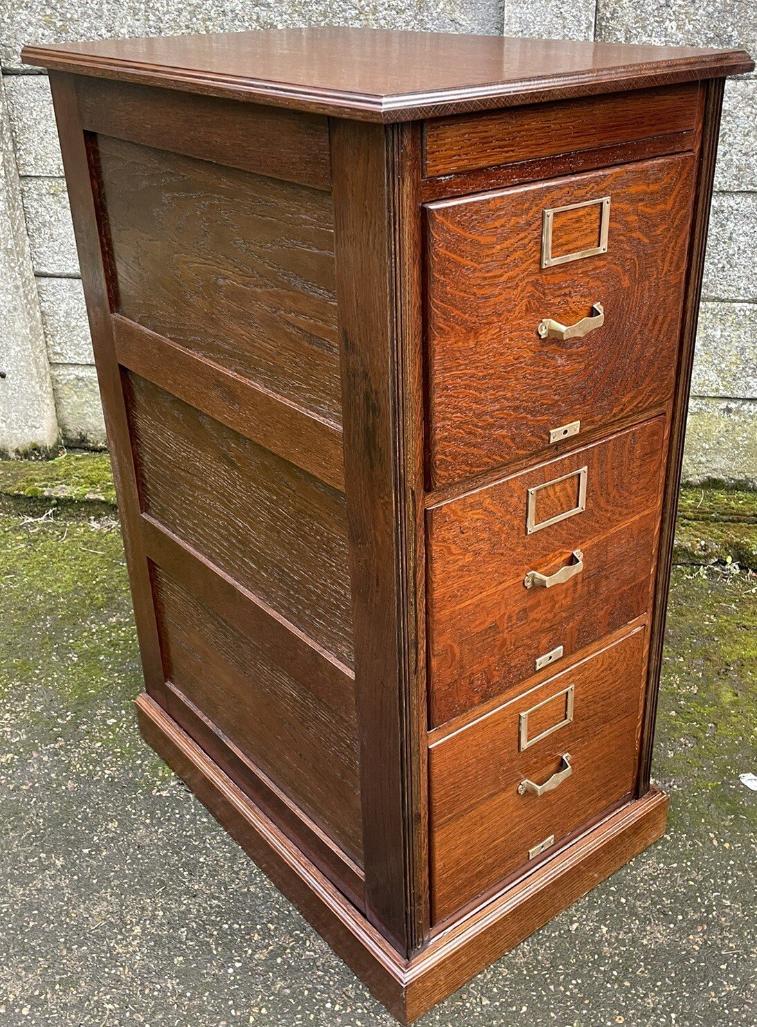 s-l1600-982.jpg Rare Antique 3 Drawer Filing Cabinet - Image 1
