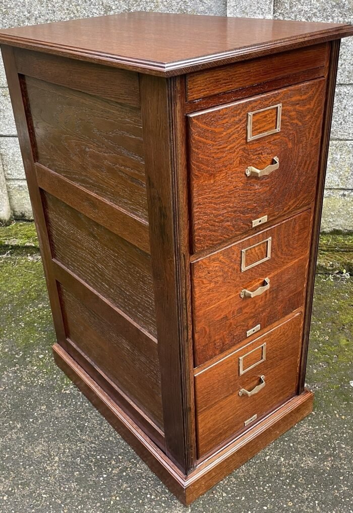 Rare Antique 3 Drawer Filing Cabinet - Image 2