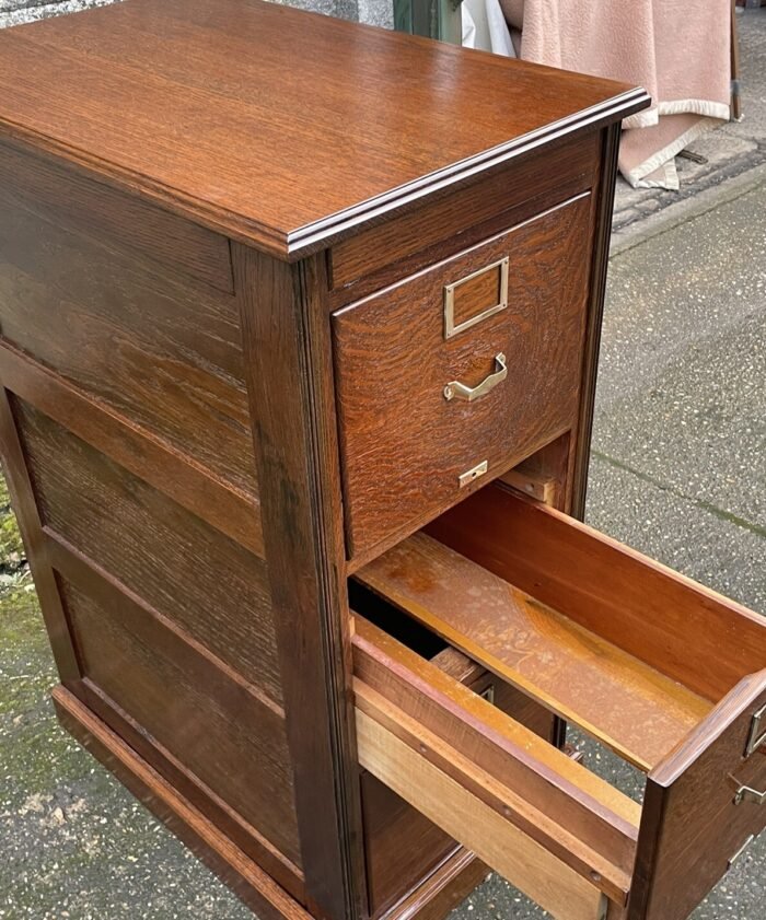 Rare Antique 3 Drawer Filing Cabinet - Image 5